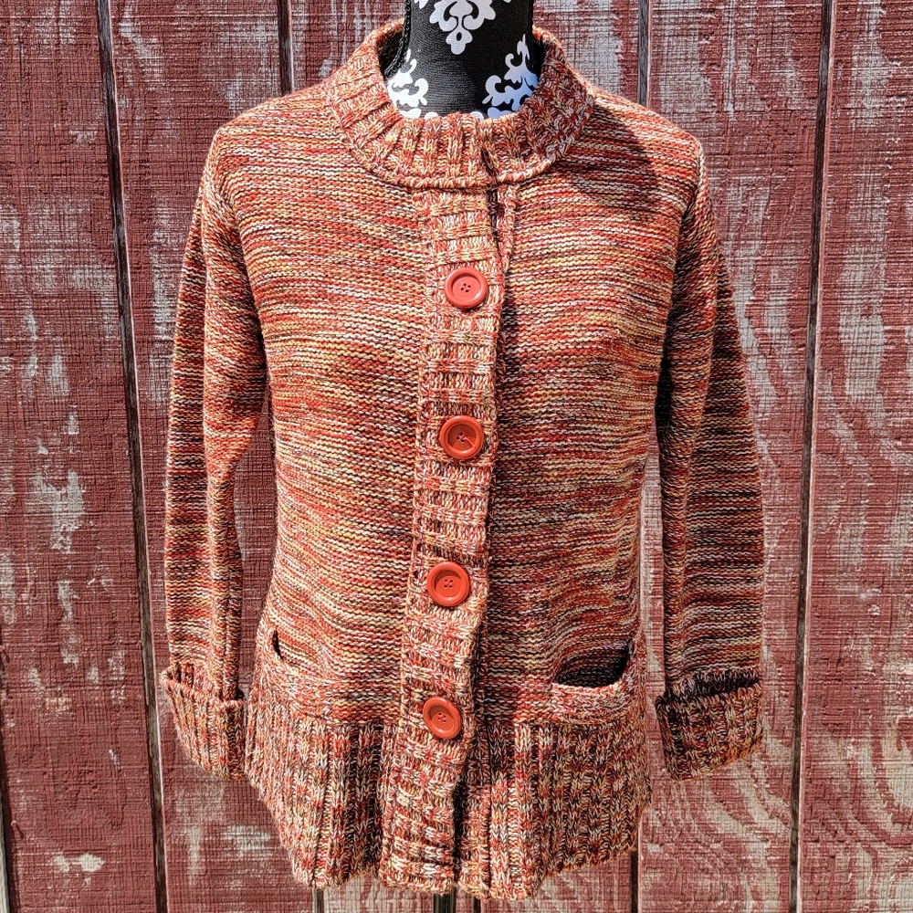 Vintage Banff Sweater Bee Button Up Acrilic Cozy Cardigan Size 38